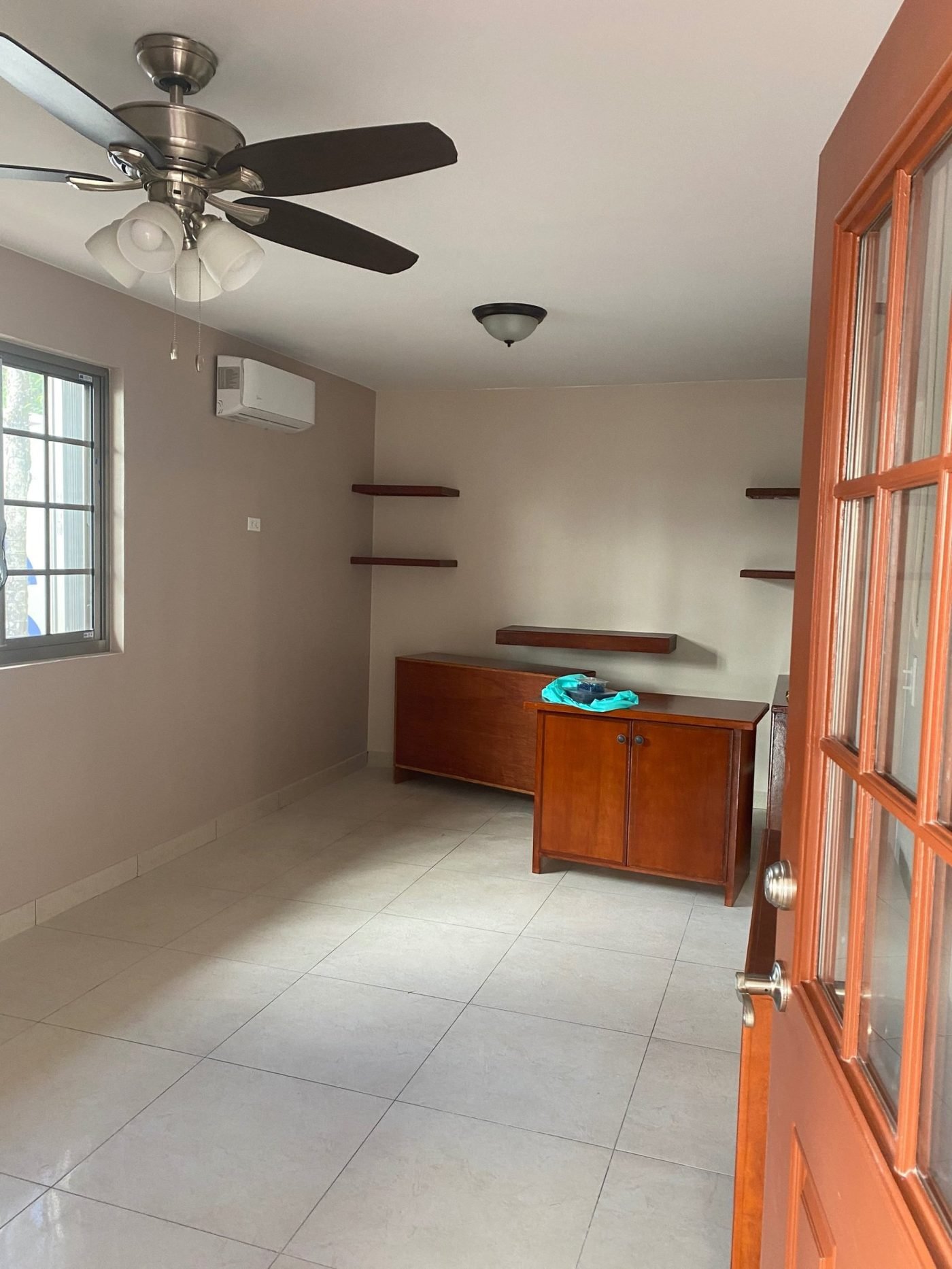 The same interior rebuilt, with a new kitchen and finishes